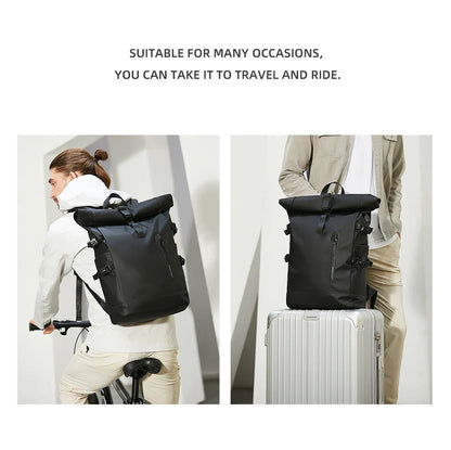 HK Expandable Travel Backpack Men Large Capacity Waterproof 15.6” Laptop Bag Hiking Rucksack Cycling Daypack Bag with USB Port