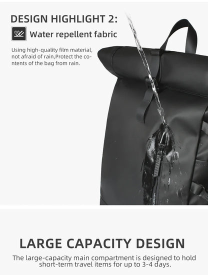 HK Expandable Travel Backpack Men Large Capacity Waterproof 15.6” Laptop Bag Hiking Rucksack Cycling Daypack Bag with USB Port