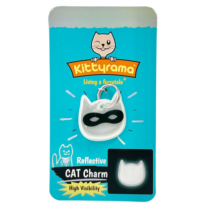 KITTYRAMA SILVER NINJA CAT CHARM – Reflective, Safe, High Visibility