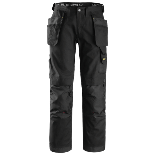 Snickers 3214 Craftsmen Holster Pocket Trousers, Canvas+ Black Waist 39"- Leg 32"- Snickers Size: 56