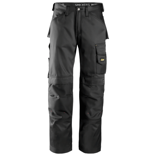 Snickers 3312 Craftsmen Trousers, DuraTwill Black 36" Waist - 32" Leg - Snickers Size 52