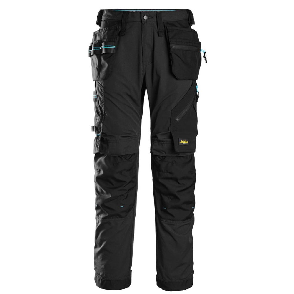 Snickers 6210 LiteWork, 37.5® Holster Pocket Work Trousers Black / 88 (30" Waist, 30" Leg)