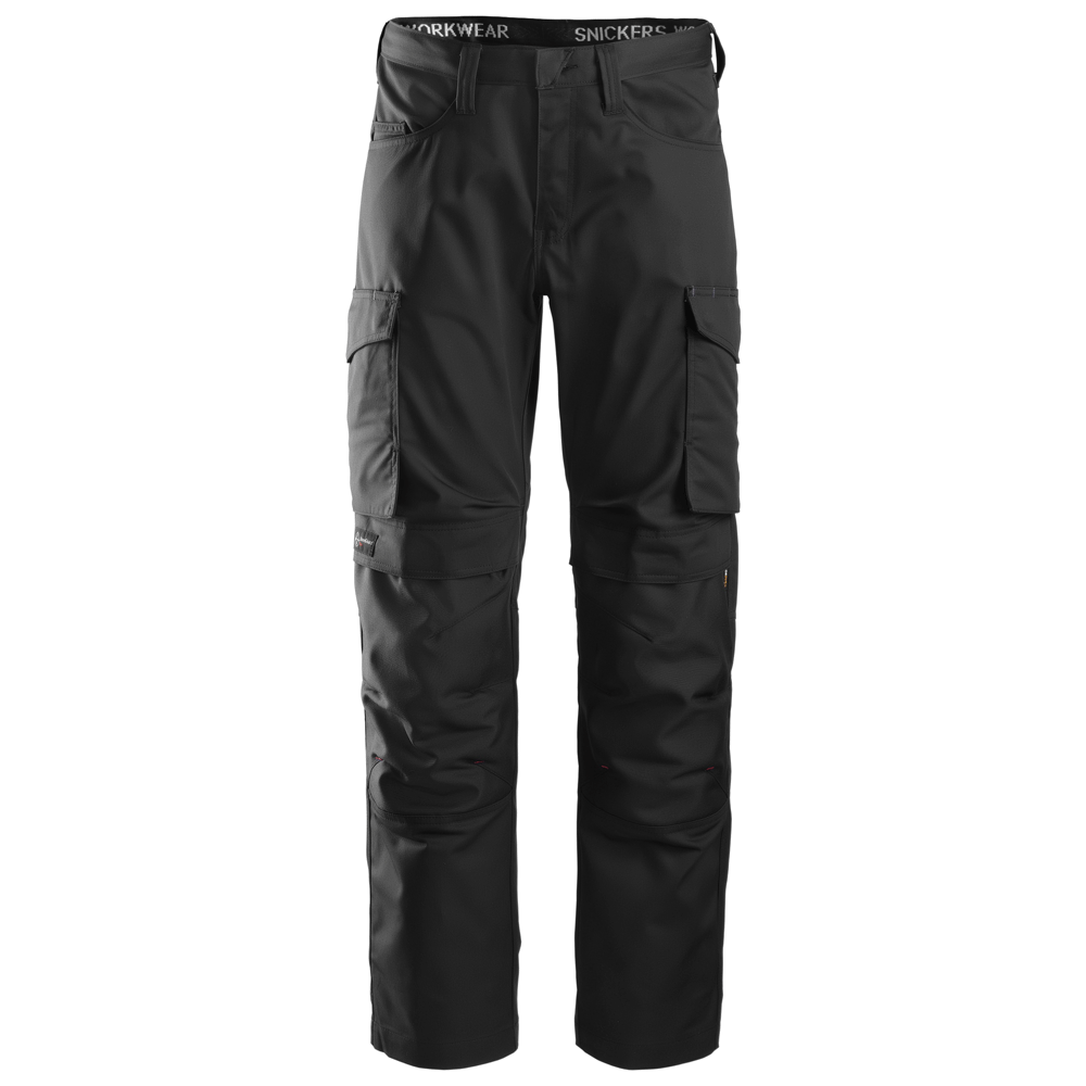 Snickers 6801 Service Trousers + Knee Pockets Black 31" Waist - 30" Leg - Snickers Size 92