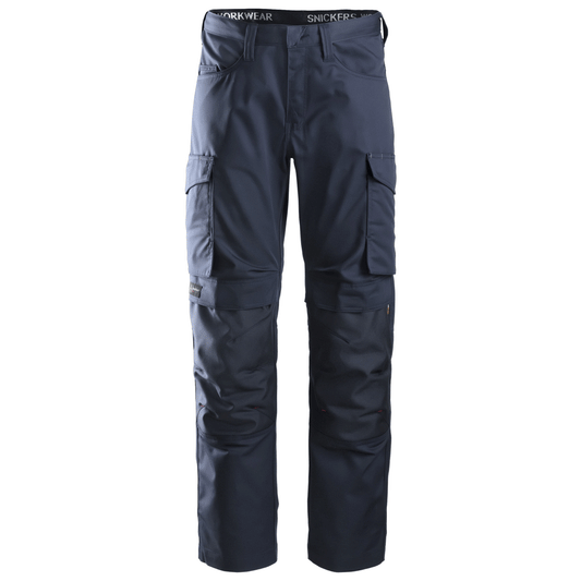 Snickers 6801 Service Trousers + Knee Pockets Navy Blue, Waist 38" Leg 35"-Snickers 154