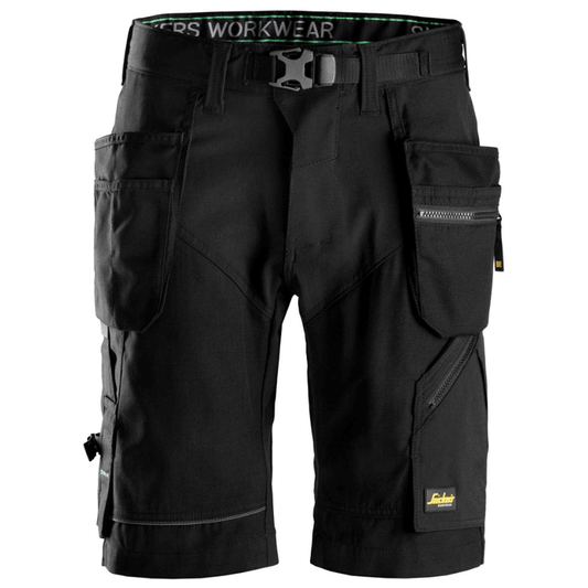 Snickers 6904 FlexiWork Holster Pocket Work Shorts Black 33" Waist - Snickers Size 48