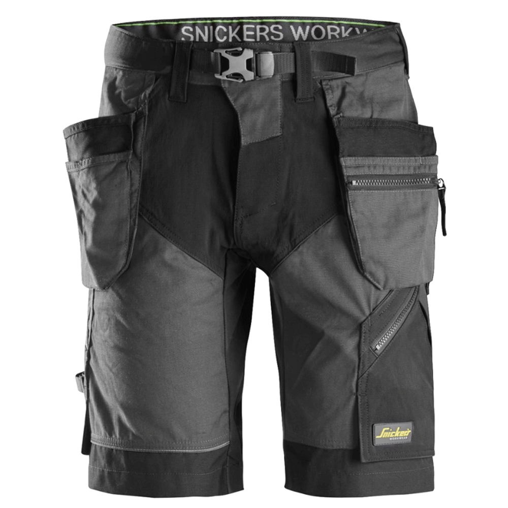 Snickers 6904 FlexiWork Holster Pocket Work Shorts Steel Grey 33" Waist - Snickers Size 48