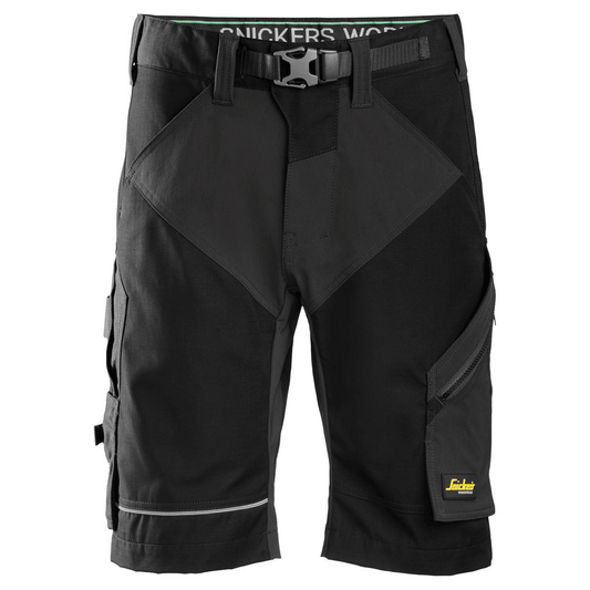 Snickers 6914 FlexiWork Work Shorts Black 35" Waist - Snickers Size 50