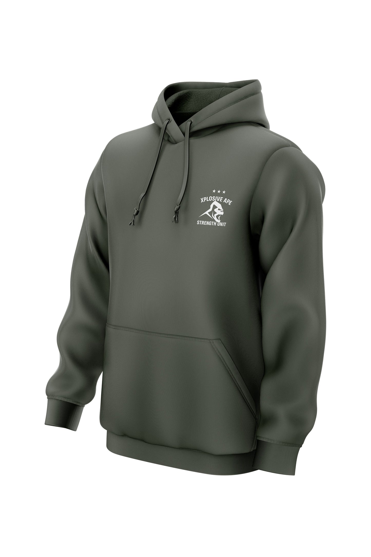 XAPE Strength Unit String Hoodie - Olive Green