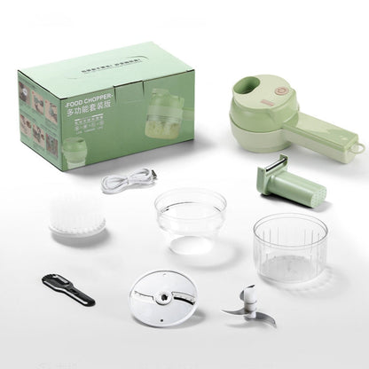 4 In 1 Handheld Electric Vegetable Cutter Set Garlic Mud Masher Garlic Chopper, Garlic Chopper