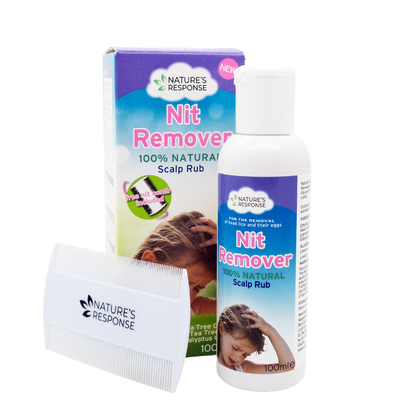 Nature’s Response Nit Remover – 100% Natural Lice & Egg Scalp Rub with Tea Tree, Lemon & Neem Oils