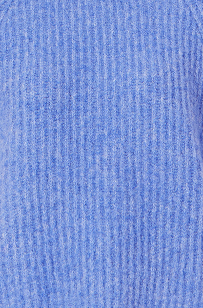 Yumi Blue Knitted Relax Fit Jumper