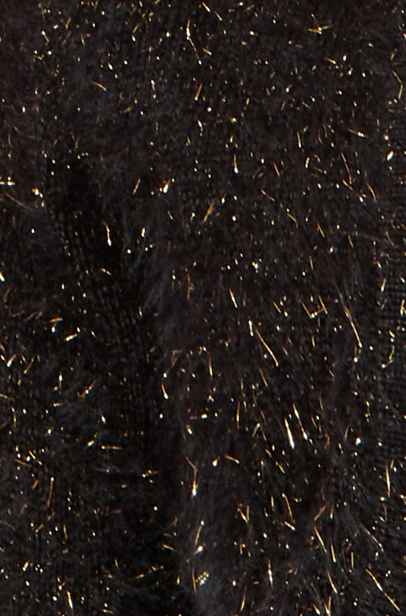 Yumi Black Metallic Fluffy Eyelash Bolero