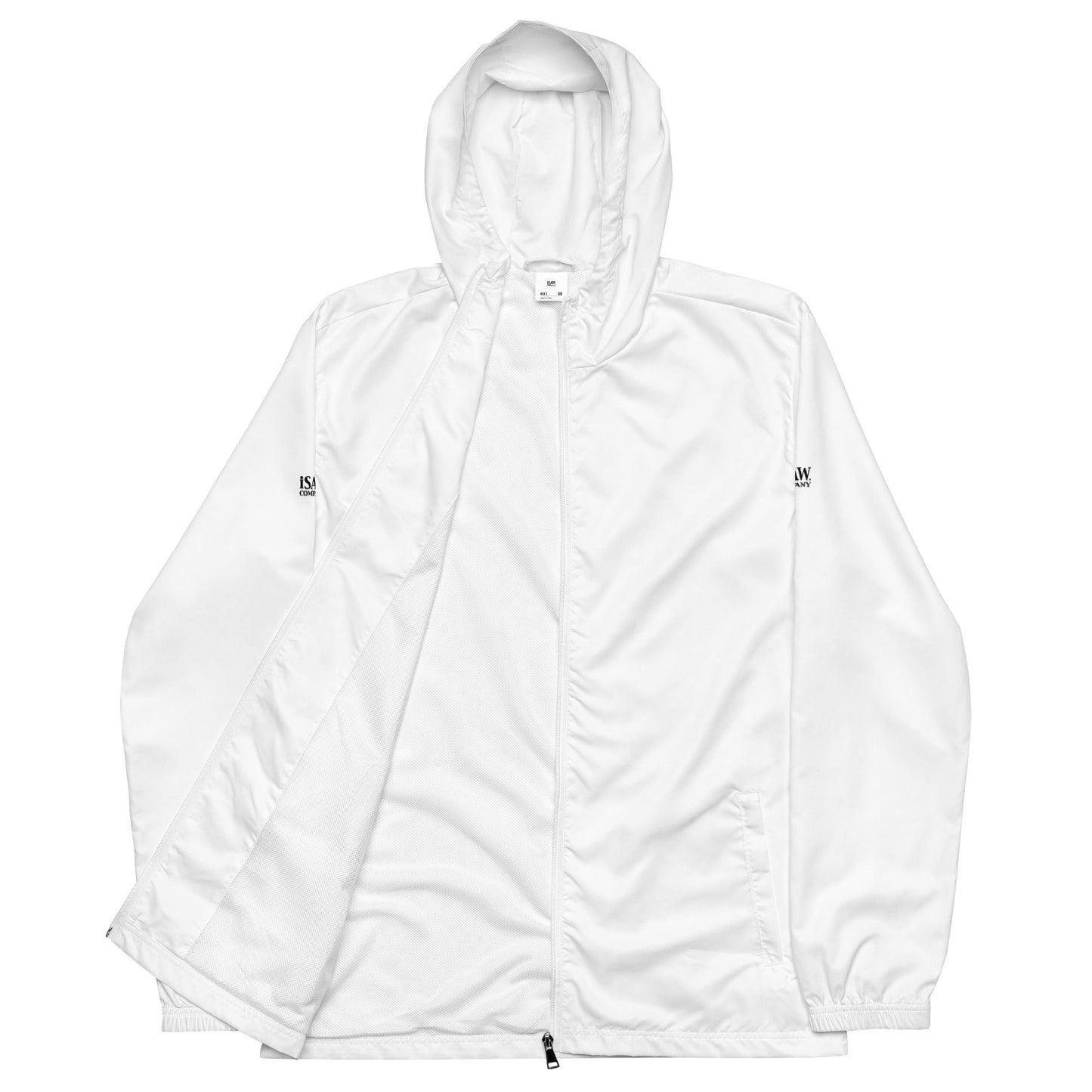 iSAW Mens White Windbreaker