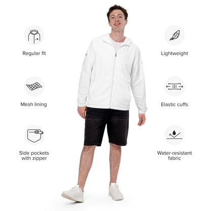 iSAW Mens White Windbreaker