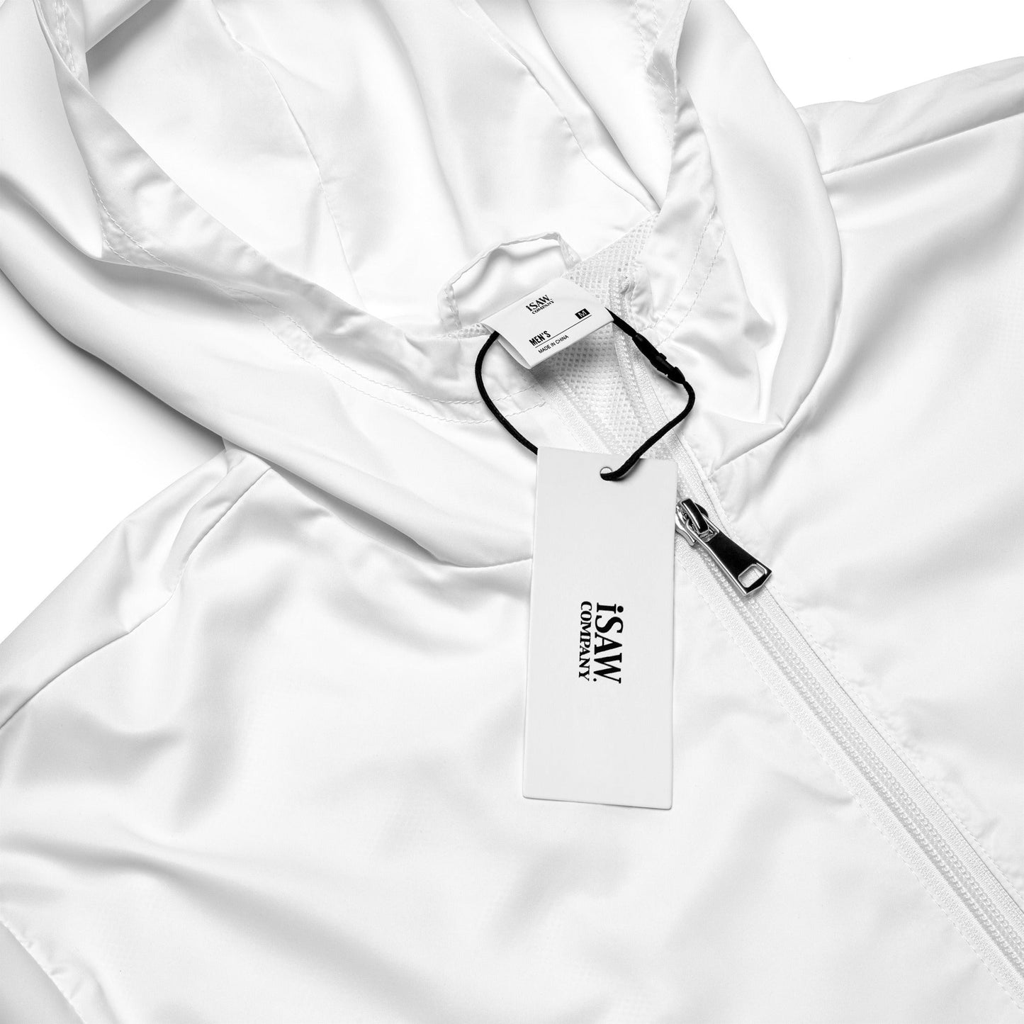iSAW Mens White Windbreaker