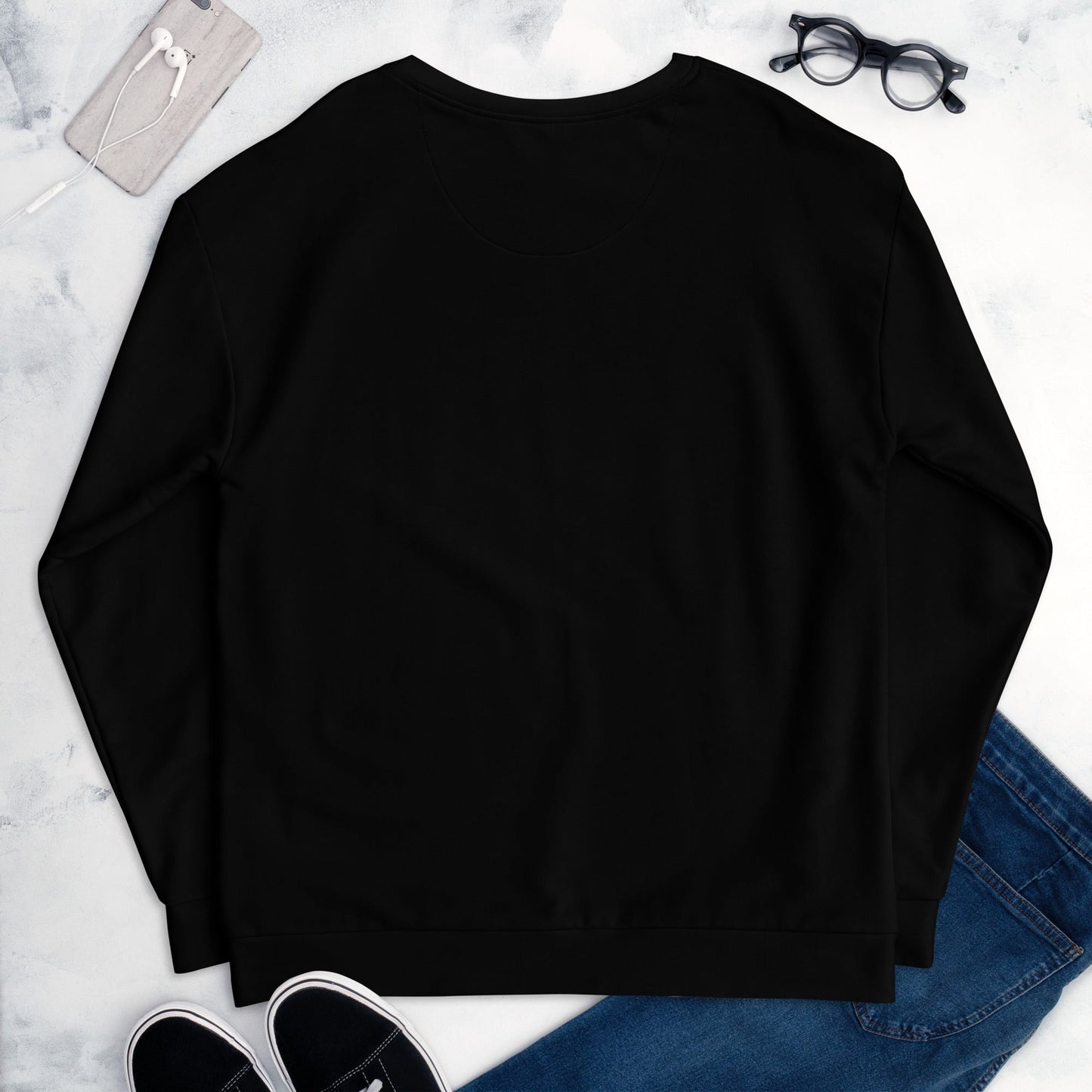iSAW Unisex Black Sweatshirt