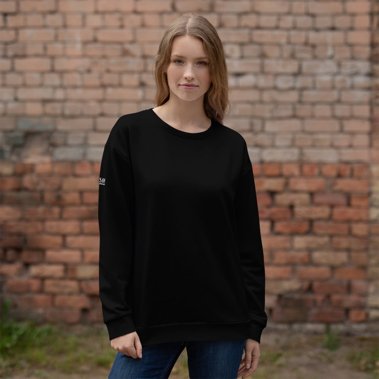 iSAW Unisex Black Sweatshirt