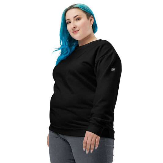 iSAW Unisex Black Sweatshirt