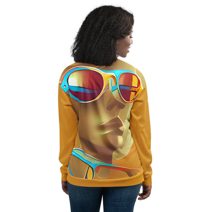 Retro Cool Orange - Womens Bomber Jacket