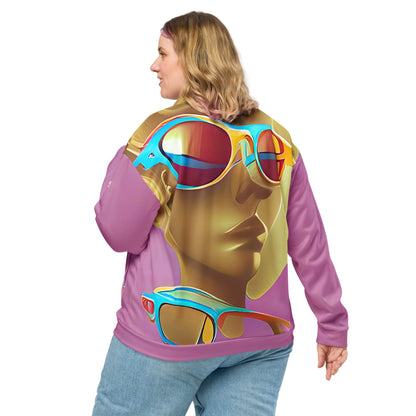 Retro Cool Pink - Womens Bomber Jacket