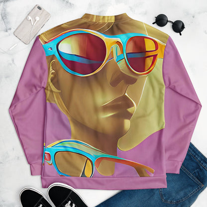 Retro Cool Pink - Womens Bomber Jacket