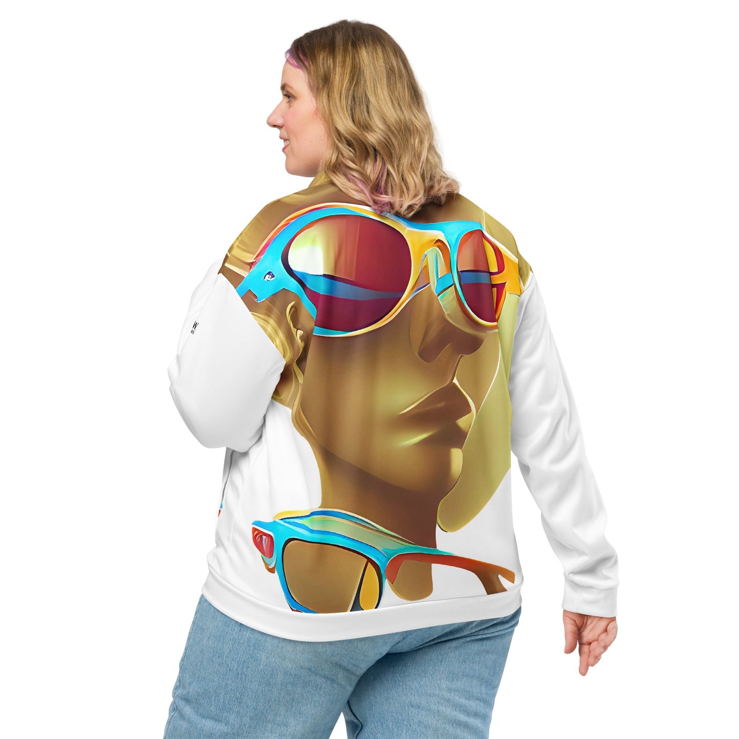 Retro Cool White - Womens Bomber Jacket