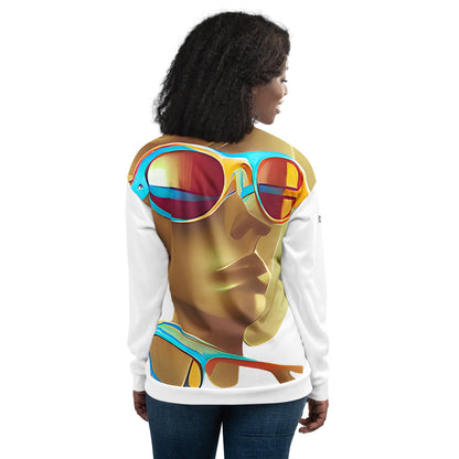 Retro Cool White - Womens Bomber Jacket