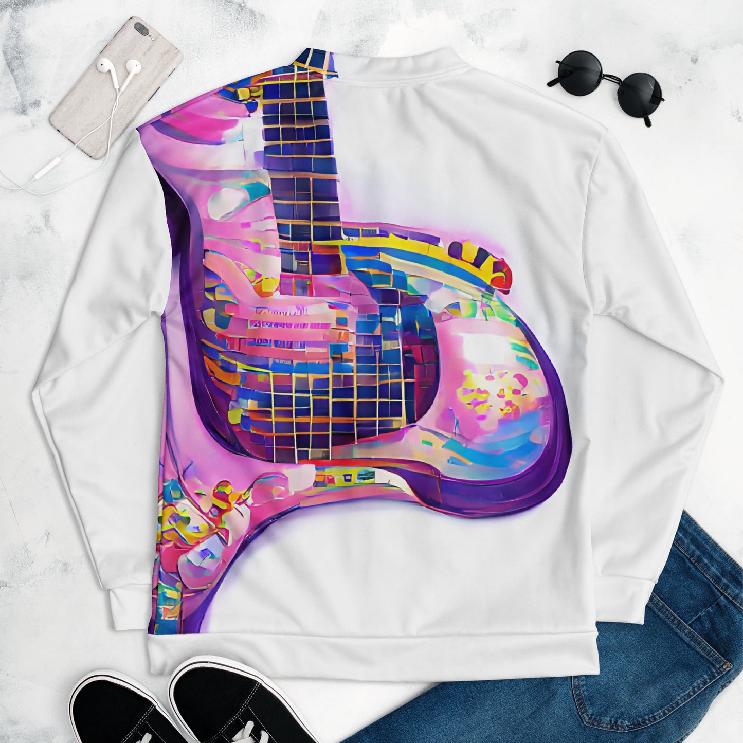 Hippie Guitar - Womens Bomber Jacket