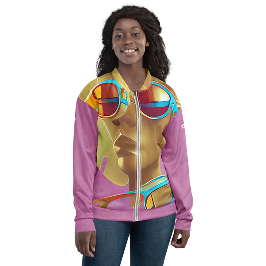 Retro Cool Pink - Womens Bomber Jacket