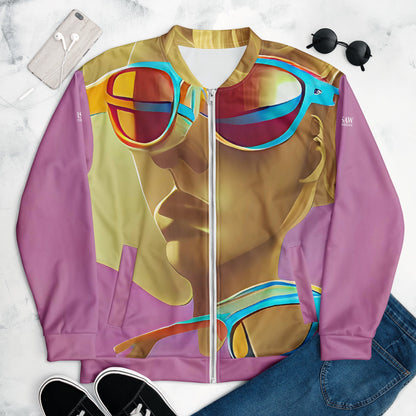 Retro Cool Pink - Womens Bomber Jacket