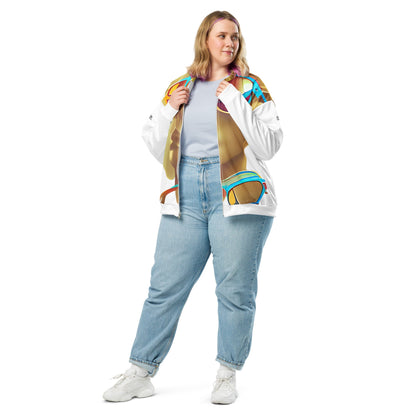 Retro Cool White - Womens Bomber Jacket