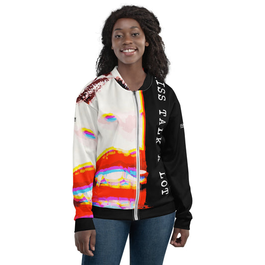 Miss Talk A Lot - Womens Bomber Jacket