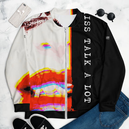 Miss Talk A Lot - Womens Bomber Jacket