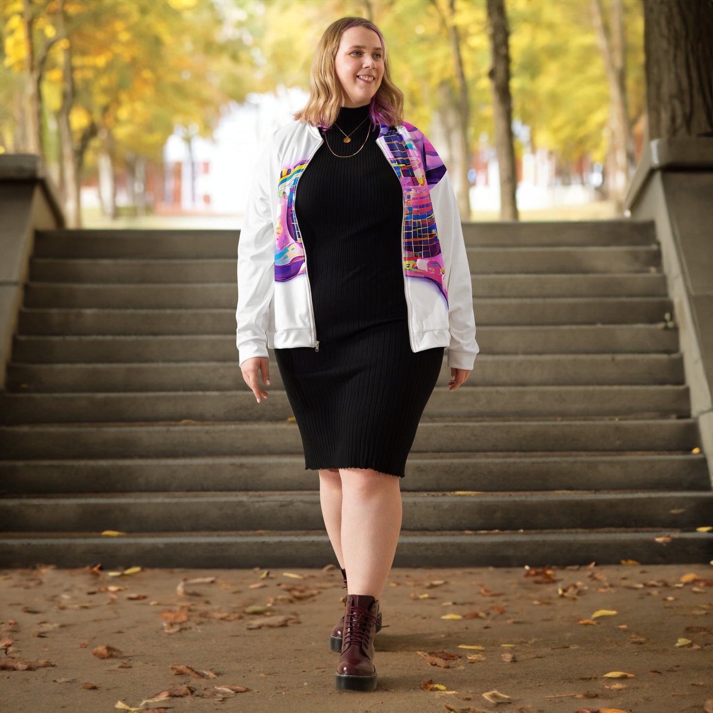 Hippie Guitar - Womens Bomber Jacket