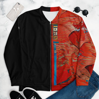 Half Black Half Hónghǎi - Unisex Bomber Jacket