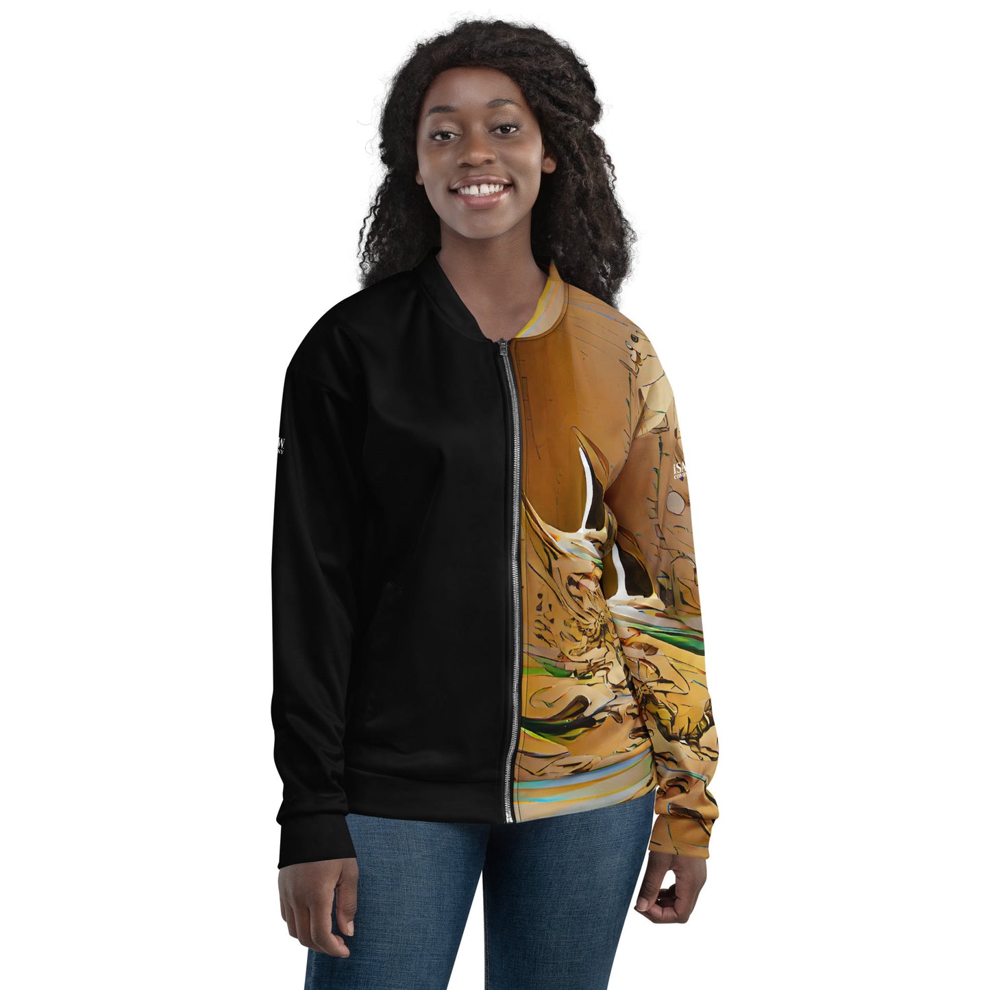 Half Black Half Gāolàng - Unisex Bomber Jacket