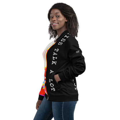 Miss Talk A Lot - Womens Bomber Jacket