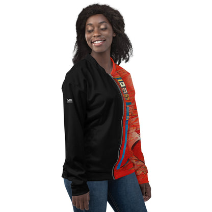 Half Black Half Hónghǎi - Unisex Bomber Jacket