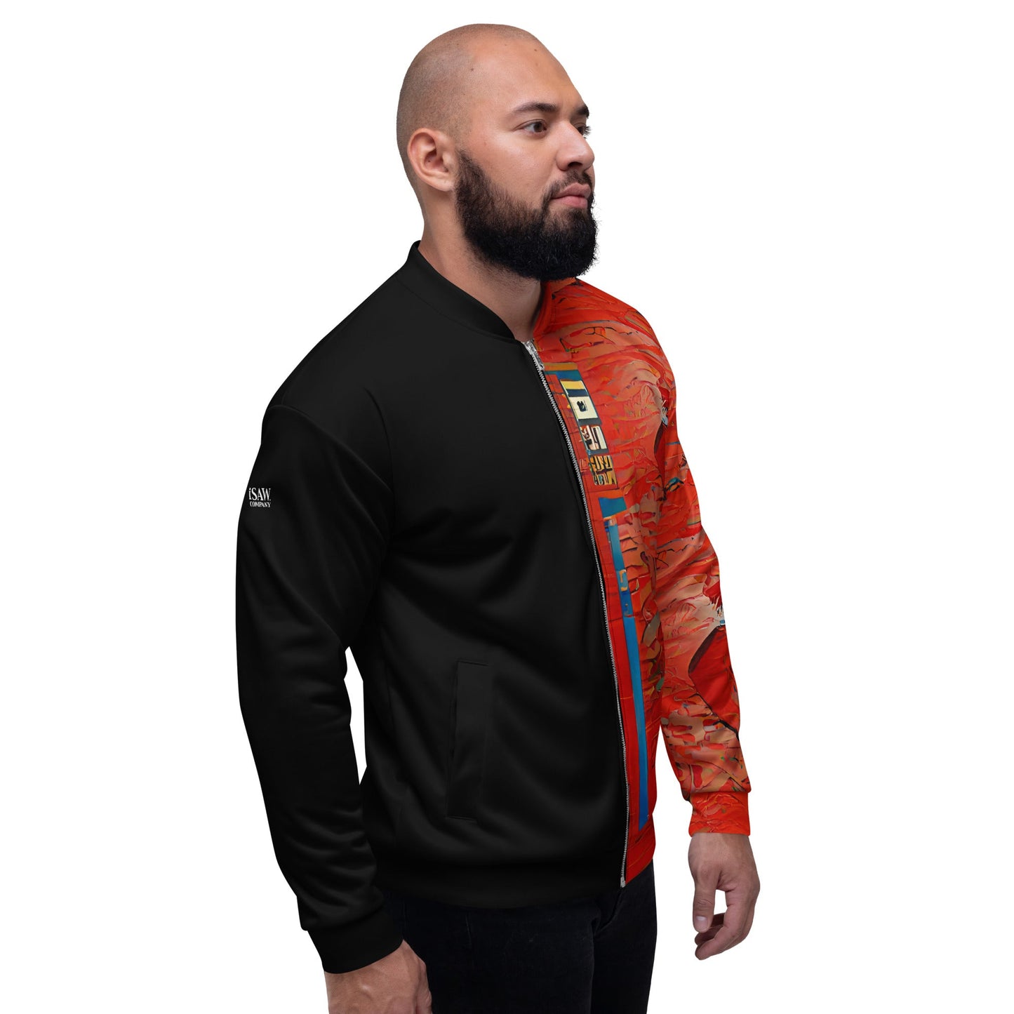 Half Black Half Hónghǎi - Unisex Bomber Jacket