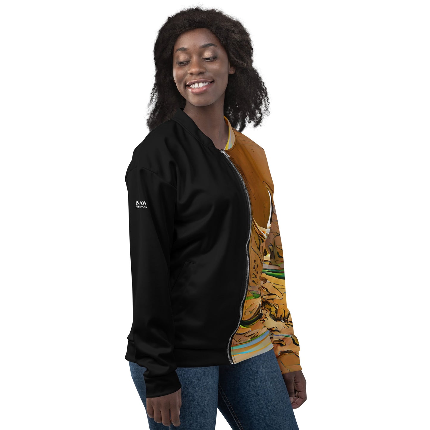 Half Black Half Gāolàng - Unisex Bomber Jacket
