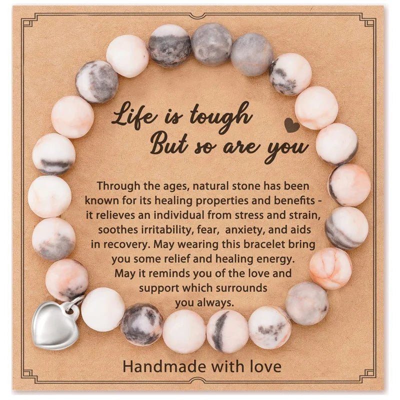 Beaded Gemstone Bracelet With Gift Card SELECTION