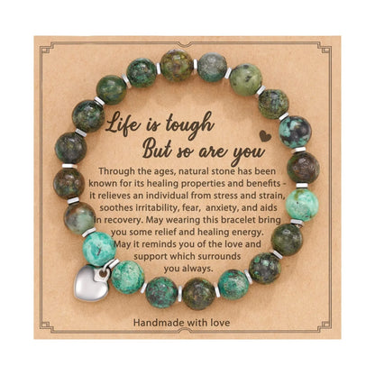 Beaded Gemstone Bracelet With Gift Card SELECTION