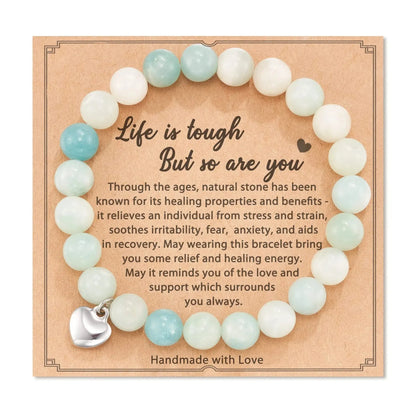 Beaded Gemstone Bracelet With Gift Card SELECTION