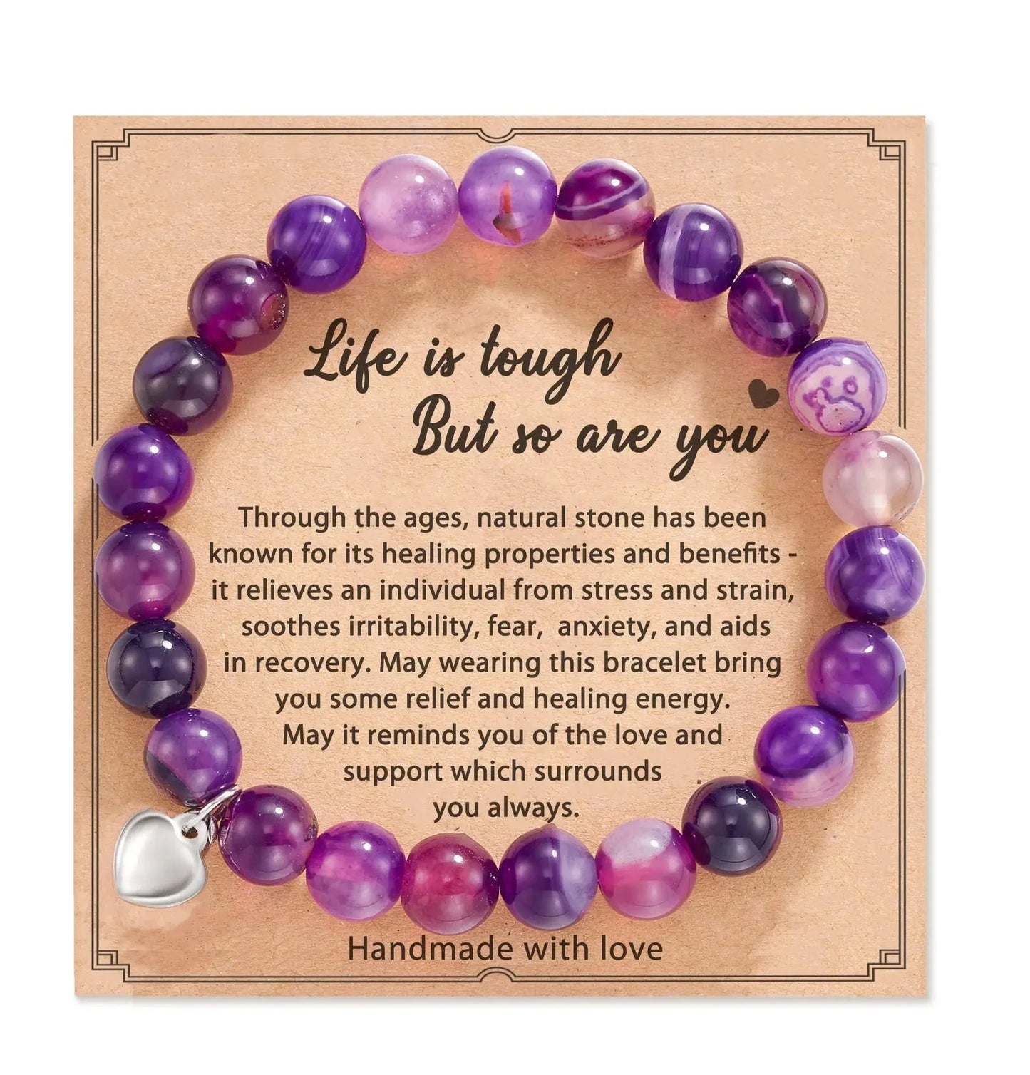 Beaded Gemstone Bracelet With Gift Card SELECTION