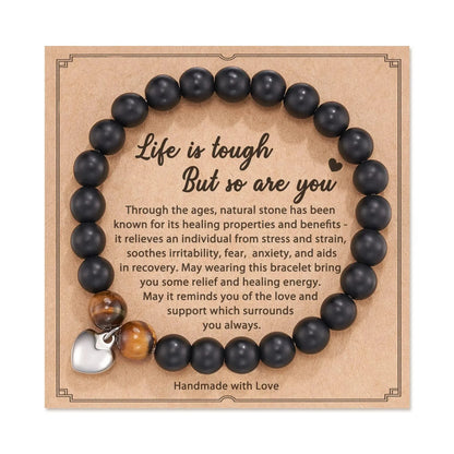 Beaded Gemstone Bracelet With Gift Card SELECTION