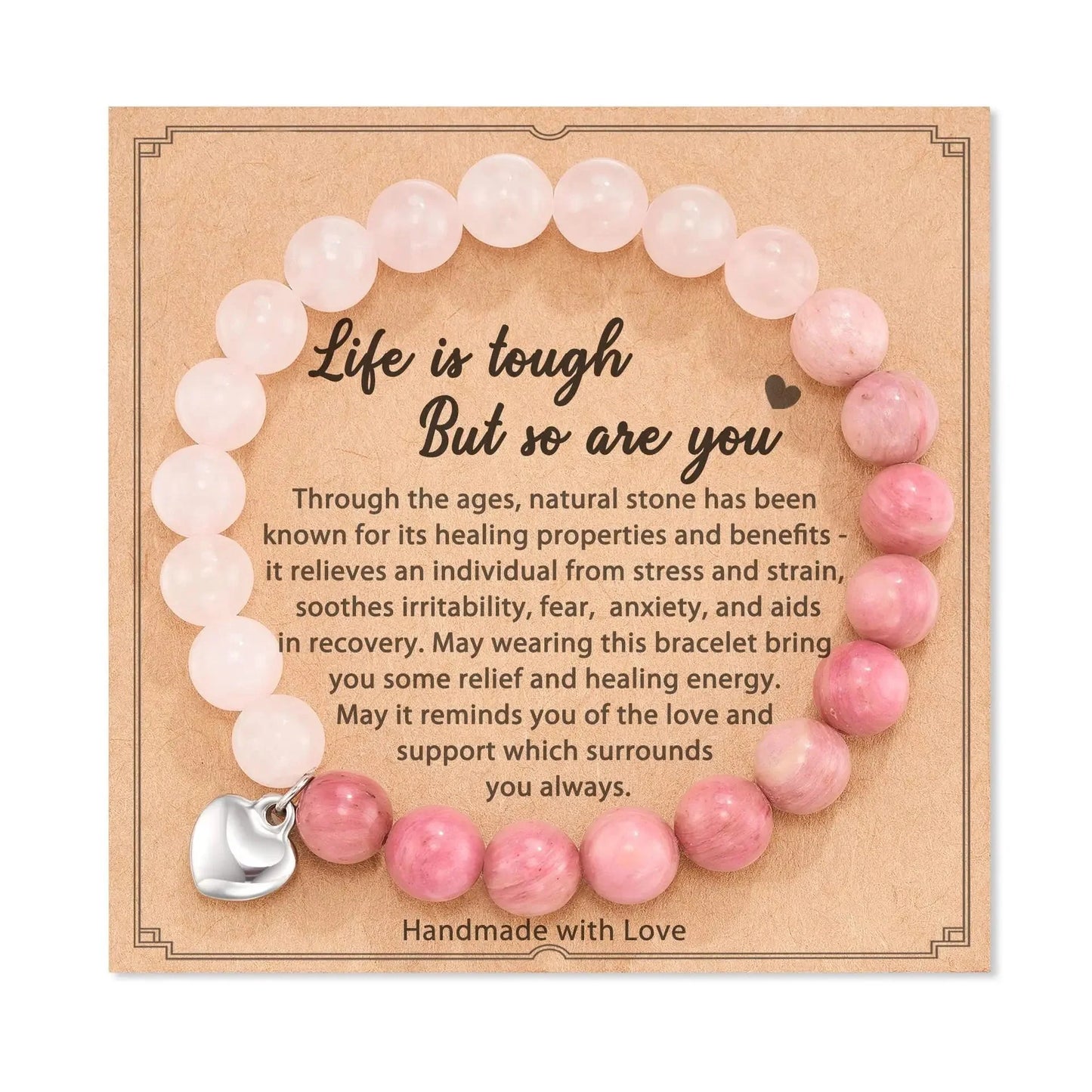 Beaded Gemstone Bracelet With Gift Card SELECTION