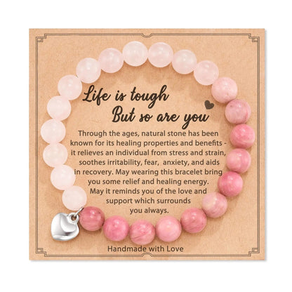 Beaded Gemstone Bracelet With Gift Card SELECTION