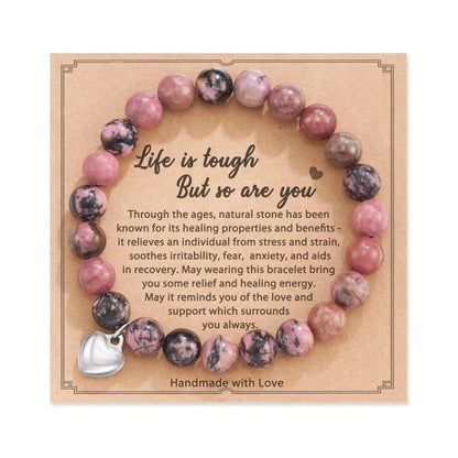 Beaded Gemstone Bracelet With Gift Card SELECTION