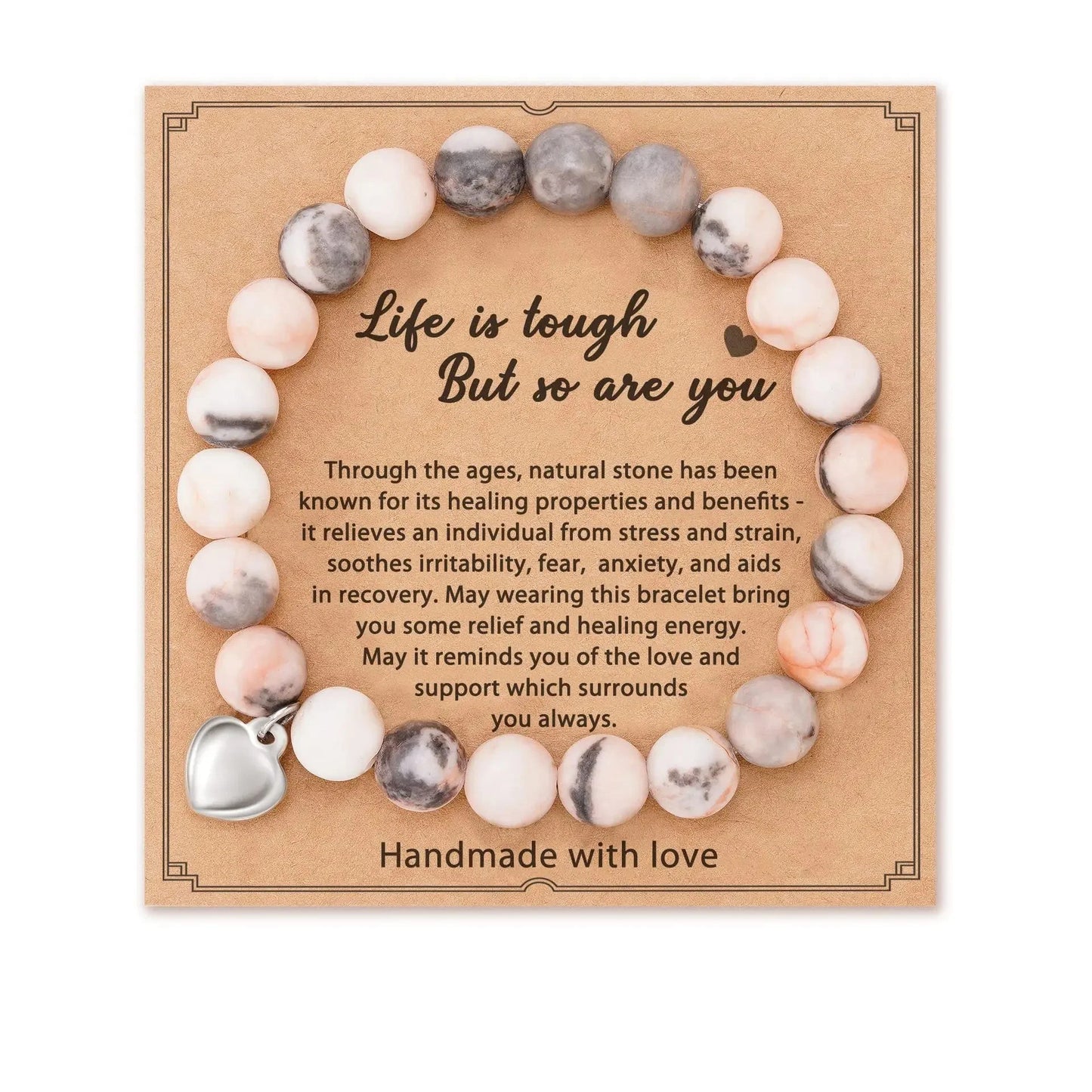 Beaded Gemstone Bracelet With Gift Card SELECTION