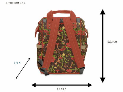Autumn Mushrooms Baby Nappy Bag - S(Mush)y
